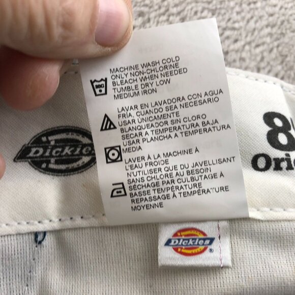 NEW Dickies Mens Original Fit Work Pants 44X30 Navy Flat Front Straight Chino - Picture 6 of 8